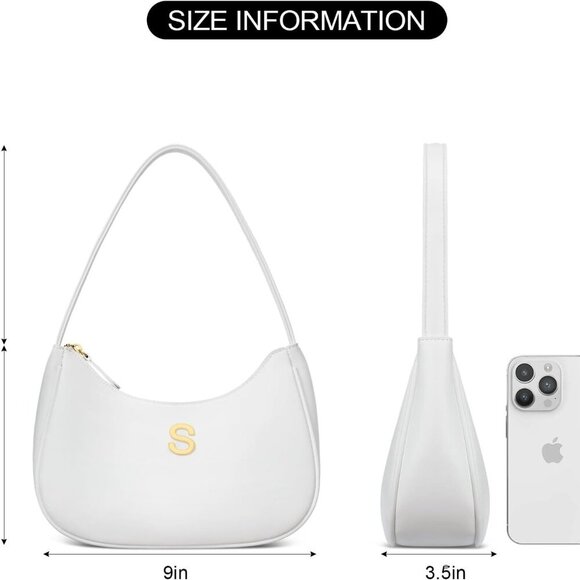 Personalized Gold Initial Clutch & Shoulder Bag - Perfect Daily Essentials - Picture 5 of 8